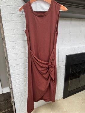 knee length dresses for ladies Metallic Vegan Leather Panel Dress – Elie Tahari main image 0